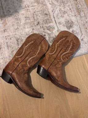 Lucchese 1883 Brown Leather Western Cowboy Boots